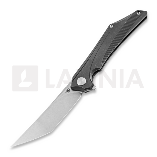 Bestech Kamoza - Stonewash - Titanium 접이식 나이프, 회색
