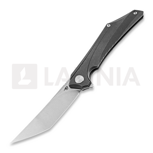 Bestech Kamoza - Stonewash - Titanium kääntöveitsi, harmaa