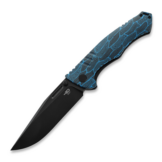 Bestech Keen II - Blackwash - G10, blu, nero