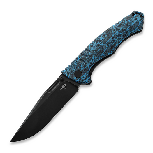 Bestech Keen II - Blackwash - G10, blu, nero
