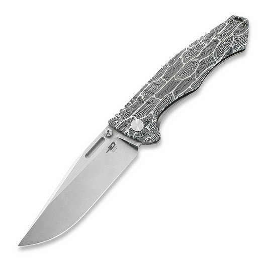 Bestech Keen II - Stonewash + Satin - G10, לבן, שחור