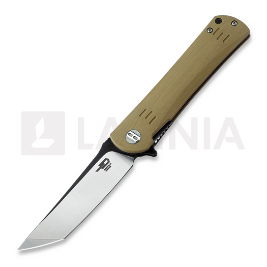 Nóż składany Bestech Kendo - Blackwash + Satin - G10, beige