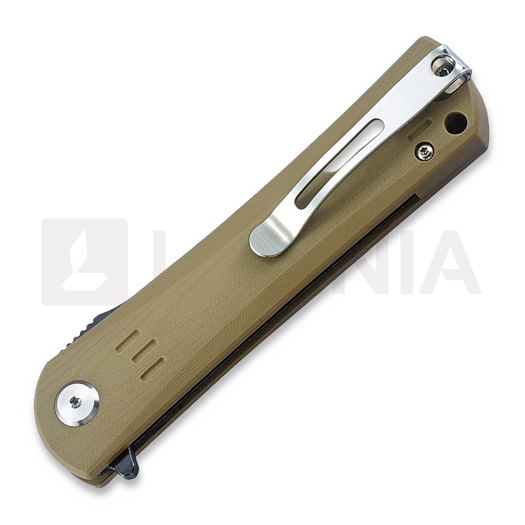 Bestech Kendo - Blackwash + Satin - G10 sulankstomas peilis, beige