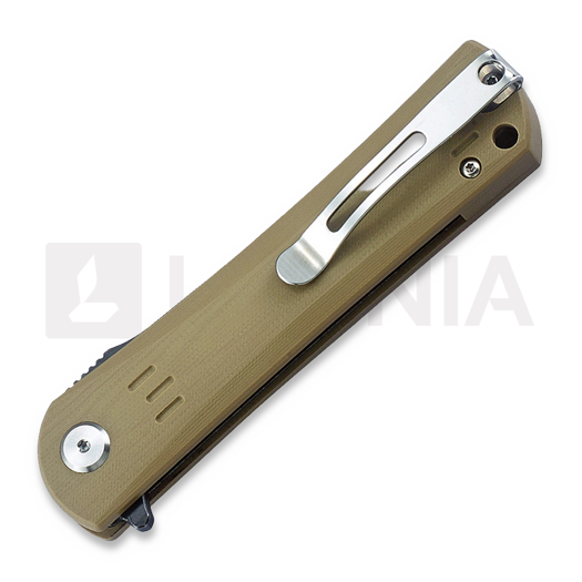 Bestech Kendo - Blackwash + Satin - G10 kääntöveitsi, beige