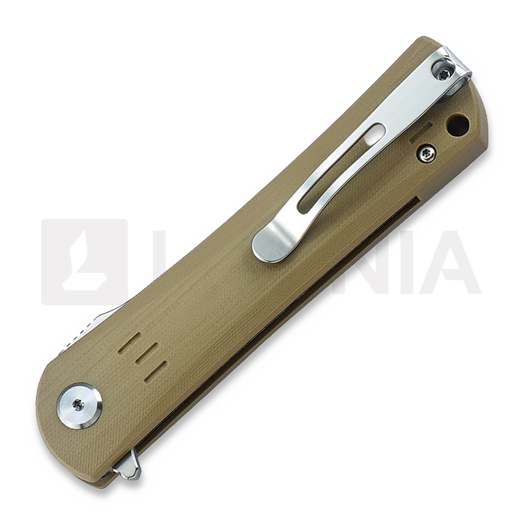 Bestech Kendo - Stonewash + Satin - G10 sulankstomas peilis, beige