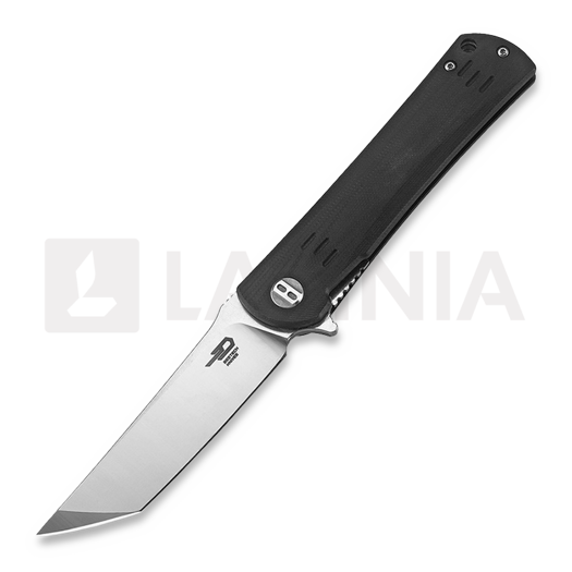 Bestech Kendo - Stonewash + Satin - G10 접이식 나이프, 검정