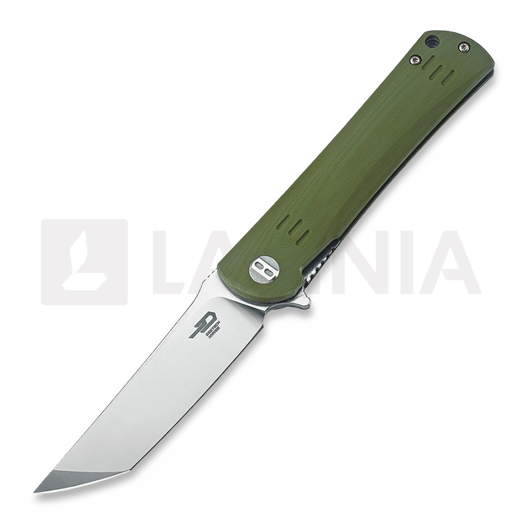 Zavírací nůž Bestech Kendo - Stonewash + Satin - G10, zelená