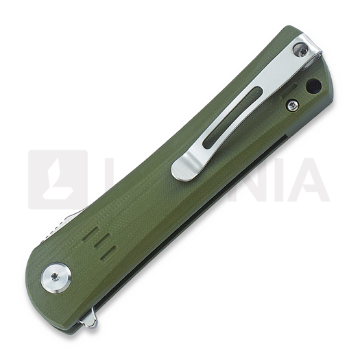 Bestech Kendo - Stonewash + Satin - G10 kääntöveitsi, vihreä