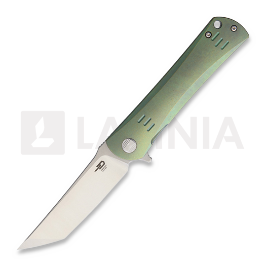 Couteau pliant Bestech Kendo - Satin + Stonewash - Titanium, vert