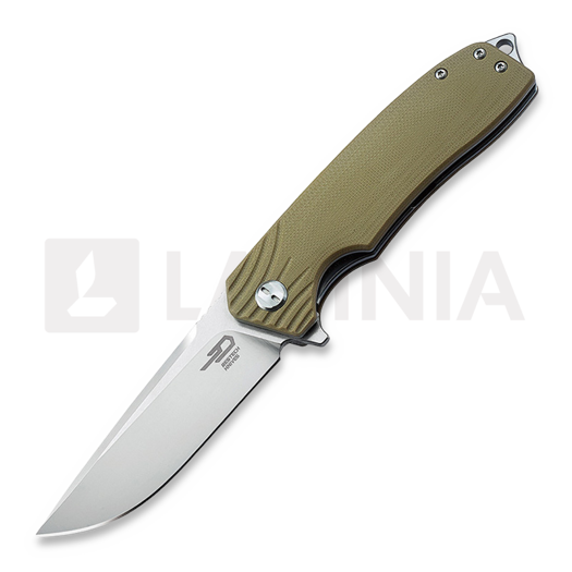 Navalha Bestech Lion - Stonewash + Satin - G10, beige