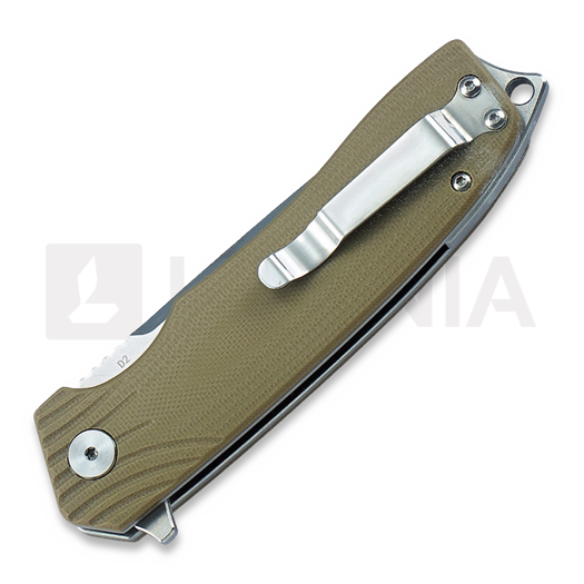 Bestech Lion - Stonewash + Satin - G10 sulankstomas peilis, beige