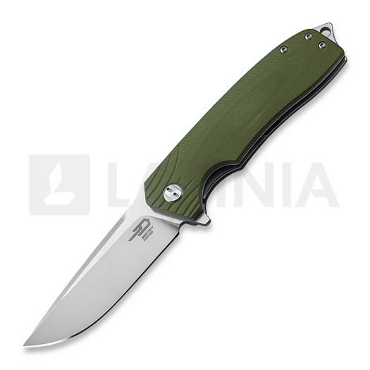 Bestech Lion - Stonewash + Satin - G10 折叠刀, 綠色