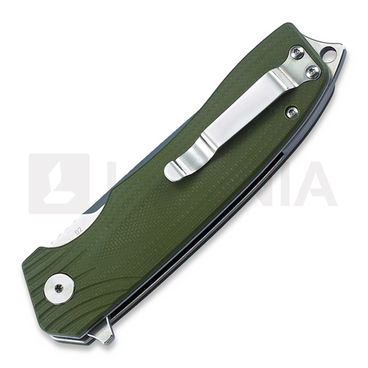 Bestech Lion - Stonewash + Satin - G10 折叠刀, 綠色