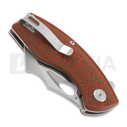 Bestech Lizard - Beadblast + Satin - G10 sulankstomas peilis, oranžinėnge, žalia