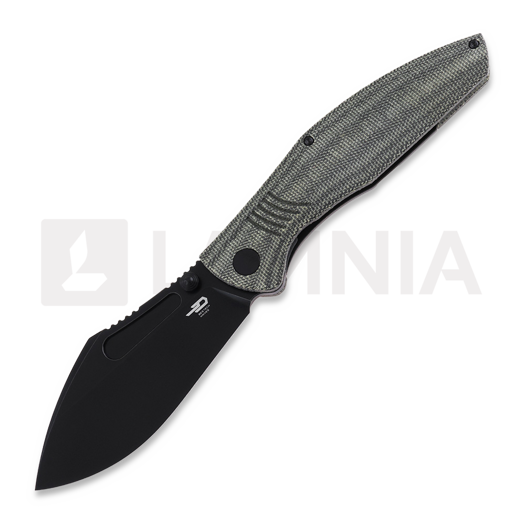 Bestech Lockness - Blackwash - Black Canvas Micarta foldekniv