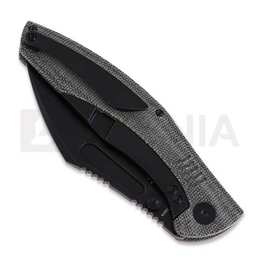 Zavírací nůž Bestech Lockness - Blackwash - Black Canvas Micarta