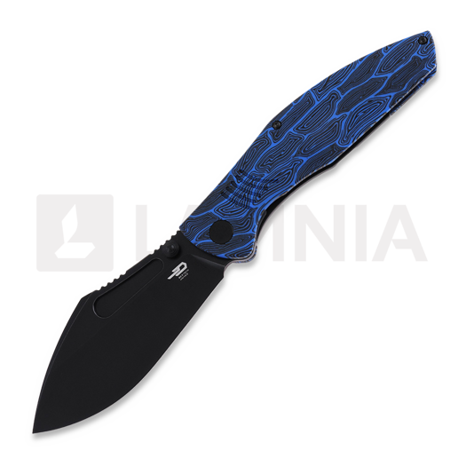 Складной нож Bestech Lockness - Blackwash - G10, чёрный, синий