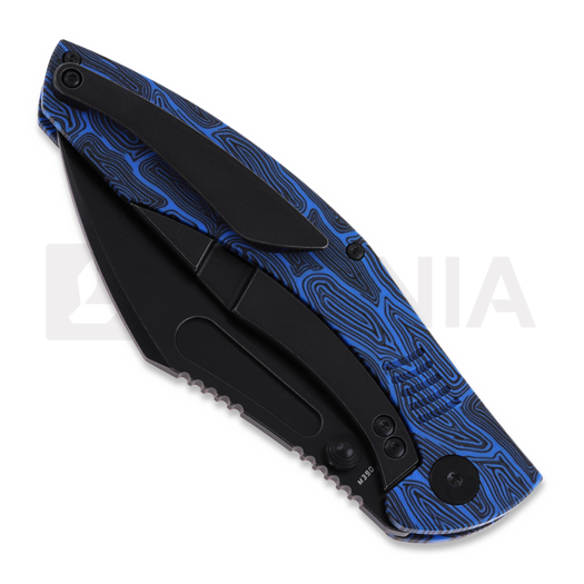 Bestech Lockness - Blackwash - G10 sulankstomas peilis, juoda, mėlyna