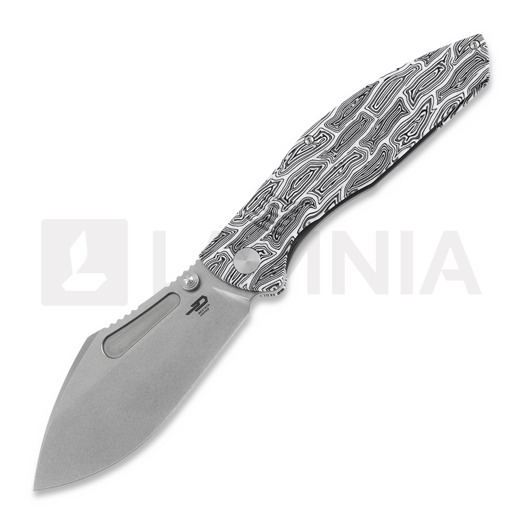 Skladací nôž Bestech Lockness - Stonewash - G10, čierna, biela