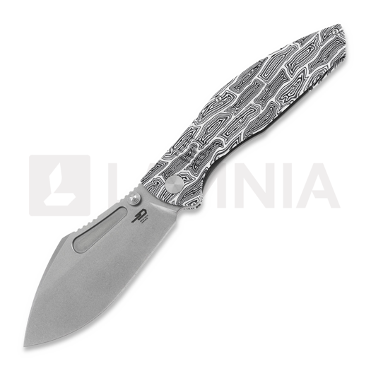 Bestech Lockness - Stonewash - G10 접이식 나이프, 검정, 하양