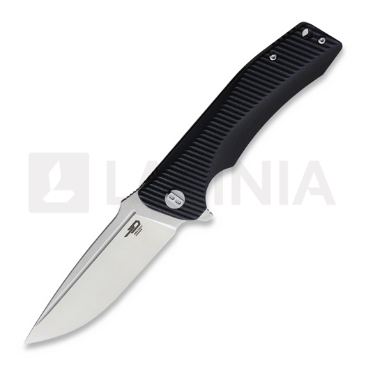 Bestech Mako - Stonewash + Satin - G10 fällkniv, svart