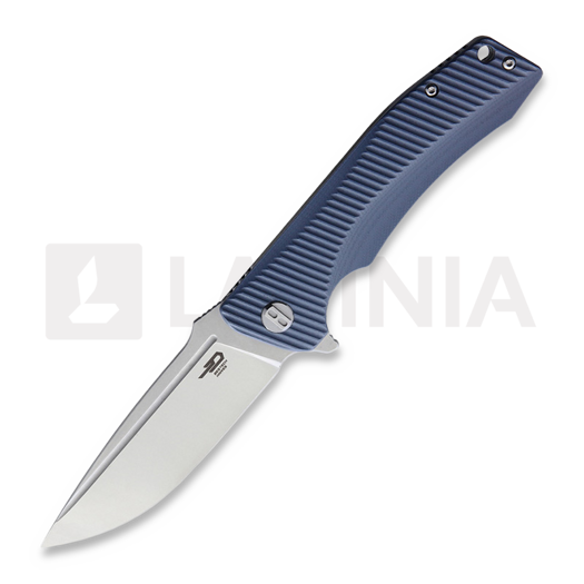 Bestech Mako - Stonewash + Satin - G10 összecsukható kés, szürke