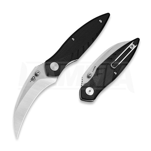 มีดพับ Bestech Mantidae - Satin + Stonewash - G10, ดำ