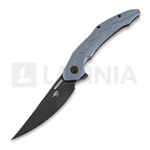 Bestech Marukka - Blackwash - Titanium sulankstomas peilis, mėlyna