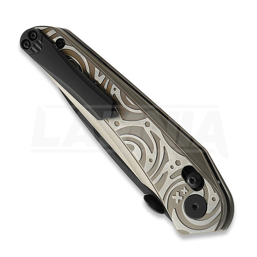 Bestech Mothus - PVD - Titanium sulankstomas peilis, bronzed