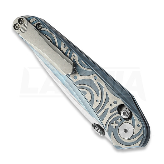 Bestech Mothus - Satin - Titanium k&auml;&auml;nt&ouml;veitsi, sininen