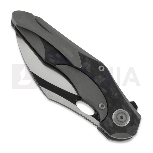 Bestech Nogard sulankstomas peilis, black-blue marble carbon fiber