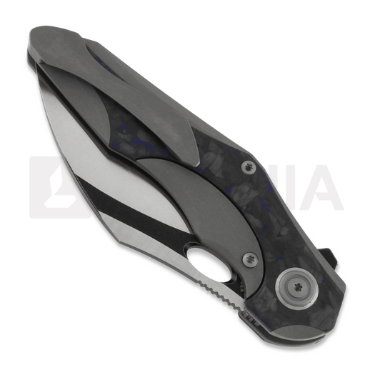 Coltello pieghevole Bestech Nogard, black-blue marble carbon fiber