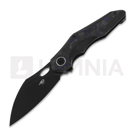 Сгъваем нож Bestech Nogard - Blackwash - Black Blue Marble CF