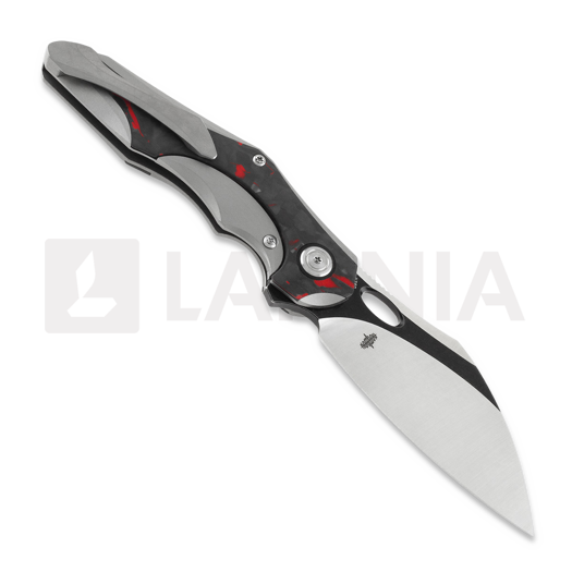 Coltello pieghevole Bestech Nogard - Blackwash + Satin - Black Red Marble CF, grigio