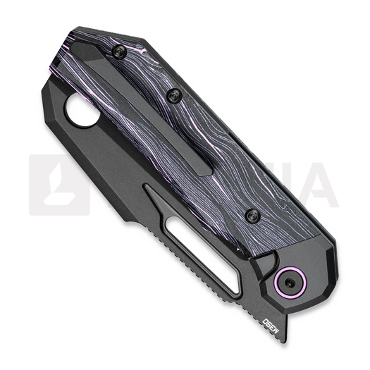 Bestech Nyrrdreki - Black PVD - G10 折叠刀, 黑色, 紫色