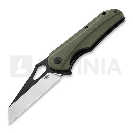 Navalha Bestech Operator - Blackwash + Satin - G10, verde