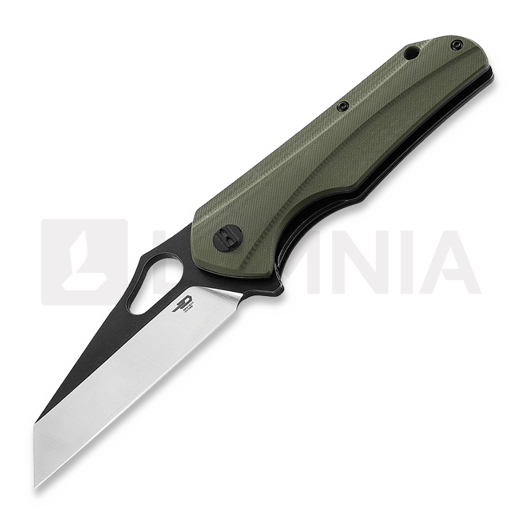 Bestech Operator - Blackwash + Satin - G10 접이식 나이프, 초록