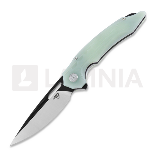 Bestech Ornetta - Blackwash + Satin - G10 kääntöveitsi, jade