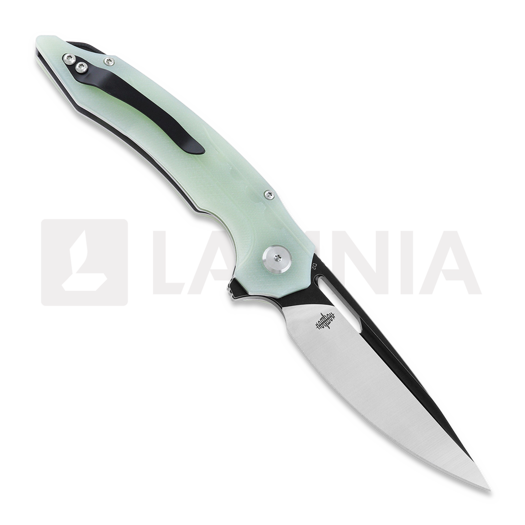 Bestech Ornetta - Blackwash + Satin - G10 sulankstomas peilis, jade