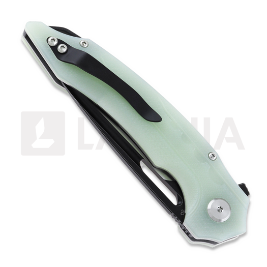 Bestech Ornetta - Blackwash + Satin - G10 sulankstomas peilis, jade