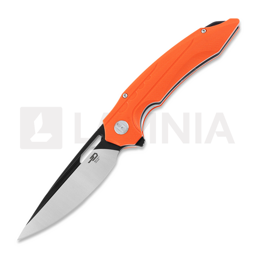 Bestech Ornetta - Blackwash + Satin - G10 sulankstomas peilis, oranžinėnge