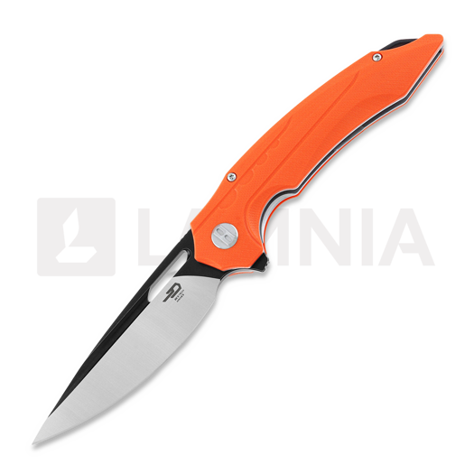 Bestech Ornetta - Blackwash + Satin - G10 접이식 나이프, 주황