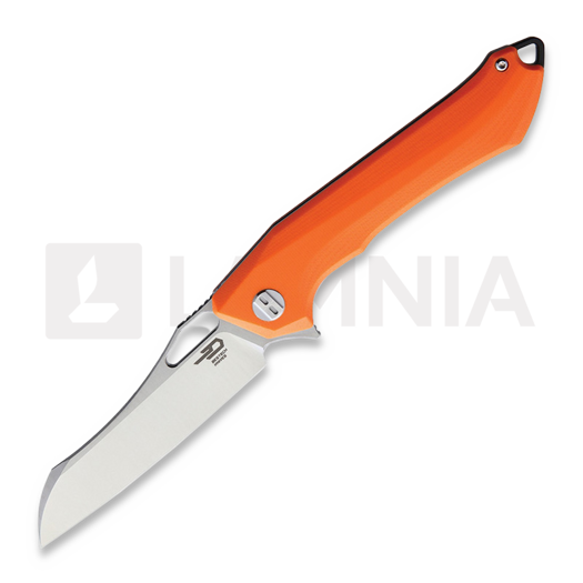 Navalha Bestech Platypus - Stonewash + Satin - G10, laranja