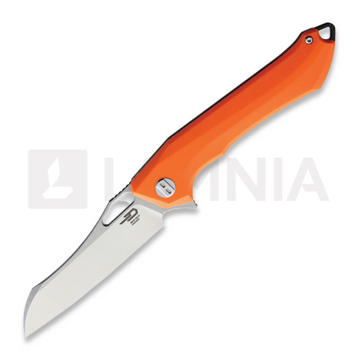 Bestech Platypus - Stonewash + Satin - G10 sulankstomas peilis, oranžinėnge