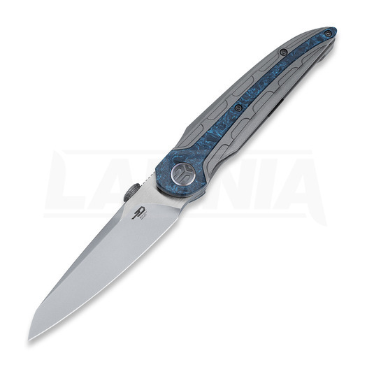 Bestech Prydwen - Beadblast + Satin - Blue Marble CF kääntöveitsi