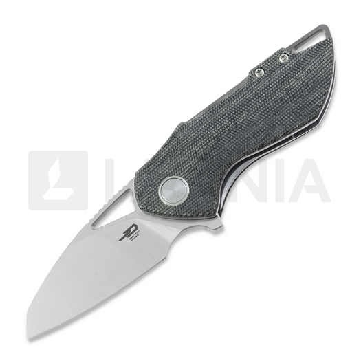 Nóż składany Bestech Riverstone - Satin - Canvas Micarta, czarny