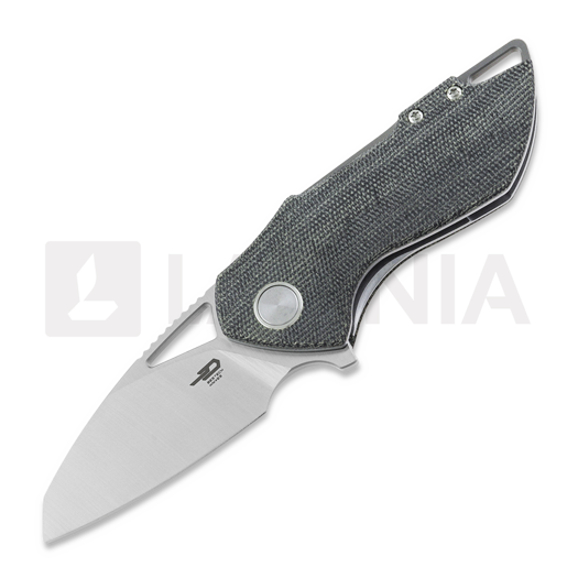 Nóż składany Bestech Riverstone - Satin - Canvas Micarta, czarny