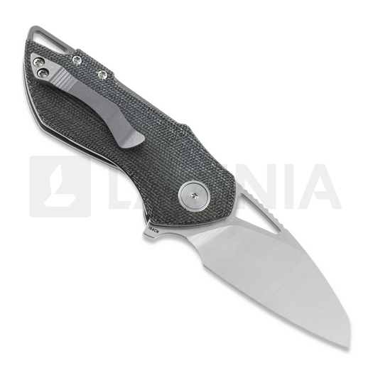 Zav&iacute;rac&iacute; nůž Bestech Riverstone - Satin - Canvas Micarta, čern&aacute;