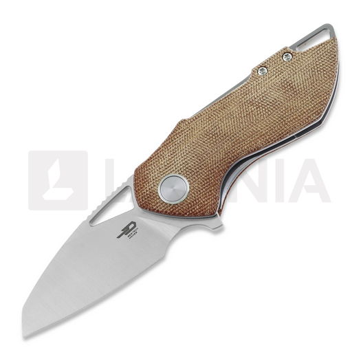 Navalha Bestech Riverstone - Satin - Canvas Micarta, natural