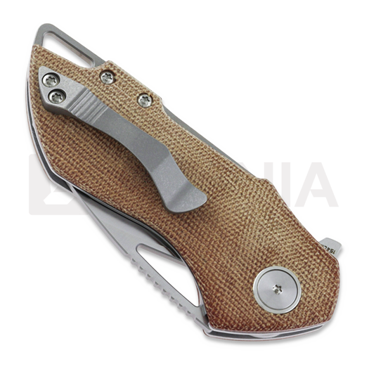 Bestech Riverstone - Satin - Canvas Micarta sulankstomas peilis, natural